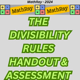 The Divisibility Rules Handout & Assessment Companion Bundle