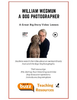 Preview of The Dog Photographer. Video Lesson. Discussion. Dogs. Jobs. ELA. ESL.