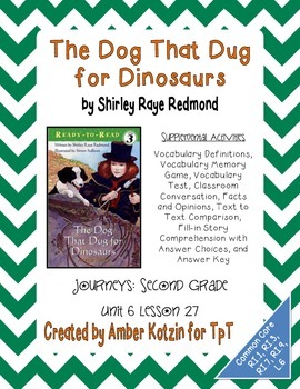 Preview of The Dog That Dug for Dinosaurs Activities 2nd Grade Journeys Unit 6, Lesson 27