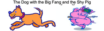 Preview of The Dog with the Big Fang and The Shy Pig: Decodable Text for /ng/ Sounds
