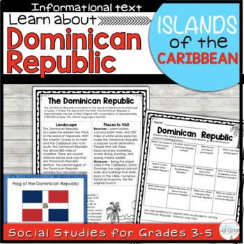 Preview of The Dominican Republic Reading Passages and Task Card Activities