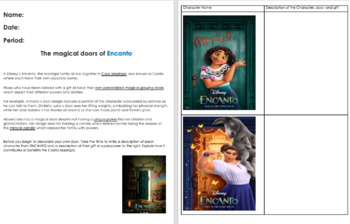 Preview of The Doors | Las Puertas de Encanto | Bilingual Writing & Drawing Activities