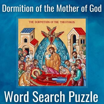 Preview of The Dormition of the Mother of God Word Search Puzzle - Bible - Sunday School