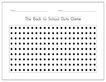 The Dots Game – 11 Printable Seasonal Dots Games – Great partner work!