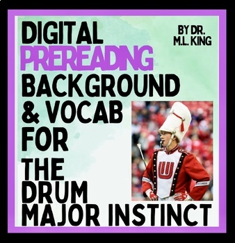 Preview of The Drum Major Instinct short story by Martin Luther King Intro Vocabulary Study