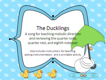 Preview of The Ducklings - rhythm and melodic direction activity