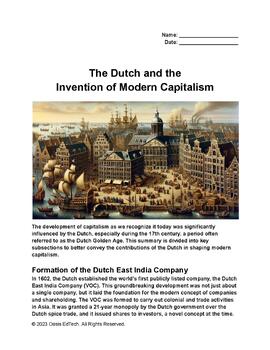 Preview of The Dutch and the Invention of Modern Capitalism