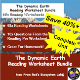 The Dynamic Earth Full Unit Reading Worksheet Bundle *Editable*