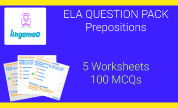 Preview of The ELA Question Pack | High School Grammar Worksheets | Bundle | 100 MCQs