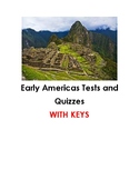 The Early Americas Test and Quizzes with KEYS