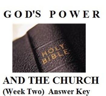Preview of The Early Church: God's Power and the Church (Week Two) Answer Key
