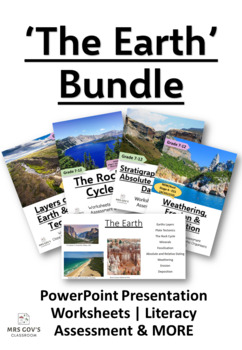 Preview of The Earth BUNDLE - PowerPoint, Plate Tectonics, Rock Cycle, Weathering, Erosion