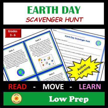 Preview of Earth Day Activity Scavenger Hunt Easel Ready with Easel Option