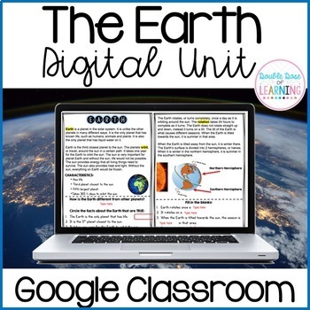 Preview of The Earth Research Digital Distance Learning Unit for Google Classrooms
