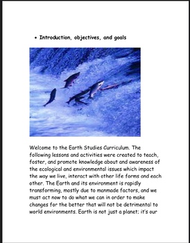 Preview of The Earth Studies Curriculum
