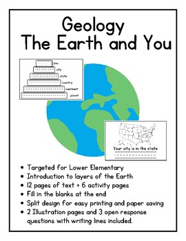Preview of CKLA Aligned Geology Activity Book - Where We Live