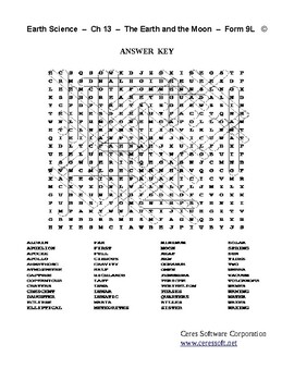 earth science word search