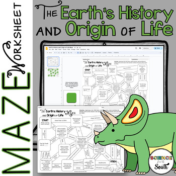 Preview of History of the Earth and Origin of Life Maze Worksheet Activity FREEBIE