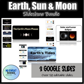 Preview of The Earth's Moon Phases, Tides and Eclipse Astronomy Slideshow Presentation