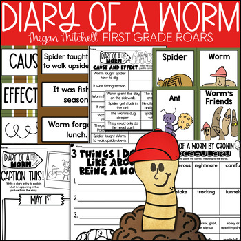 Preview of Diary of a Worm Book Companion Reading Comprehension & Writing