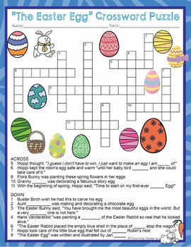 The Easter Egg Activities Brett Crossword Puzzle and Word Searches