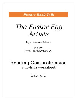 Preview of The Easter Egg Artists: Reading Comprehension