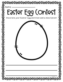 The Easter Egg Book Companion | Easter Activities | TPT