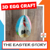 Easter Story 3D Egg Craft, Religious Easter  Craft, Colori