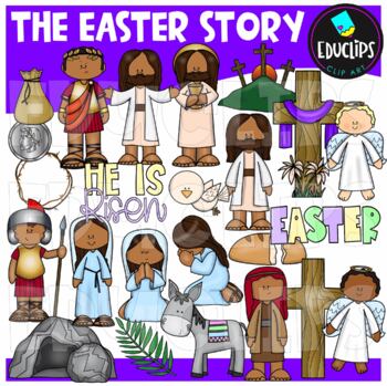 Preview of The Easter Story Clip Art Set {Educlips Clipart}