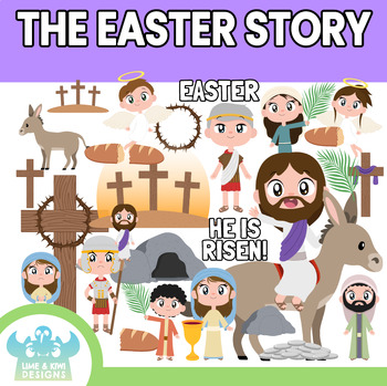 Preview of The Easter Story Clipart (Lime and Kiwi Designs)