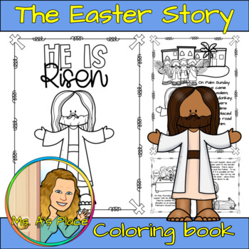 The Easter Story Coloring Book by Ms A s Place | TPT