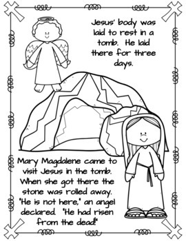 The Easter Story Coloring Book by Ms A s Place | TPT