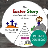 The Easter Story Coloring Wheel, Resurrection Printable Su