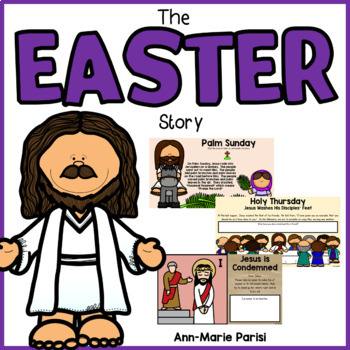 Preview of The Easter Story (Holy Week) Digital Learning With Google Slides