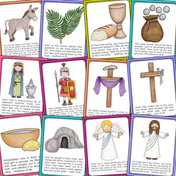 the easter story posters and coloring pages set bible