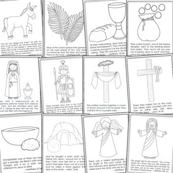 THE EASTER STORY Posters and Coloring Pages Set, Sunday ...