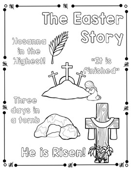 The Easter Storying Coloring Page and Handwriting Practice | TPT