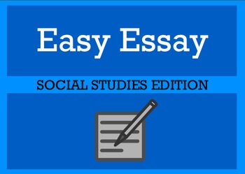 Preview of The Easy Essay Writing Process: Social Studies Edition