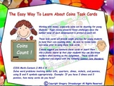 Common Core-The Easy Way To Learn About Coins Task Cards