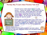 Common Core-The Easy Way To Learn Fractions Task Cards