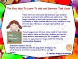Common Core-The Easy Way To Learn To Add and Subtract Task Cards
