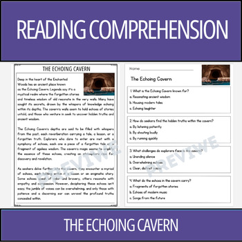 Preview of The Echoing Cavern - Reading Comprehension Activity (Levels J,K,L,and M)