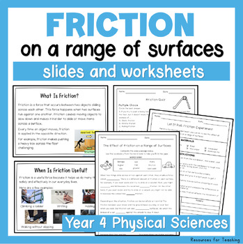 Preview of The Effect of Friction on a Range of Surfaces - Year 4 Physical Sciences
