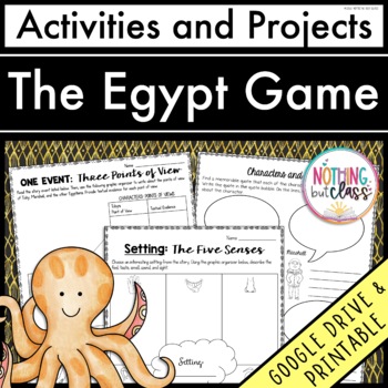 Preview of The Egypt Game | Activities and Projects | Worksheets and Digital