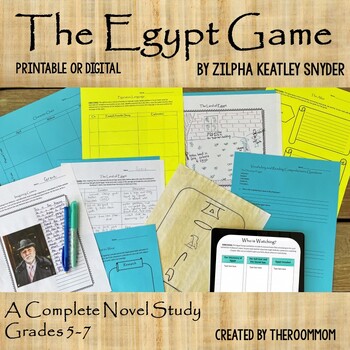 Preview of The Egypt Game Novel Study Unit and Literature Guide
