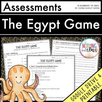 Preview of The Egypt Game - Tests | Quizzes | Assessments