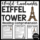 Eiffel Tower Paris France Reading Comprehension Worksheet 