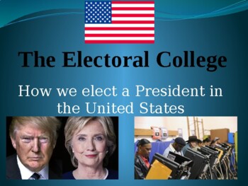 Preview of The Electoral College POWERPOINT (Government, Civics, Political Science)
