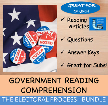 Preview of The Electoral Process - Government Reading Comprehension BUNDLE