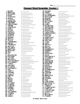 Science Word Scramble Worksheets Teaching Resources Tpt